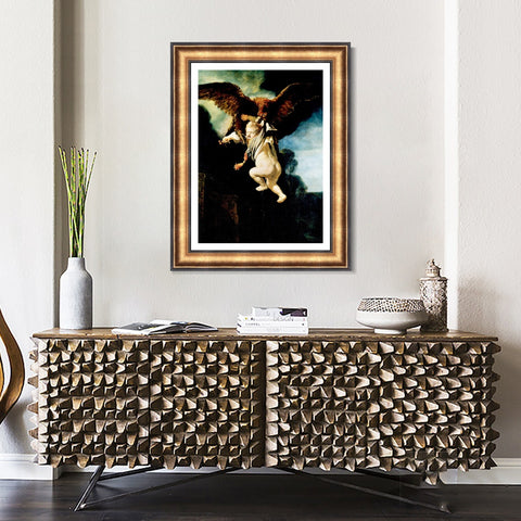 INVIN ART Framed Canvas Art Giclee Print Series#078 by Rembrandt Harmenszoon van Rijn Wall Art Living Room Home Office Decorations