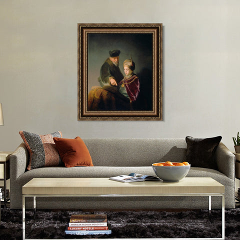 INVIN ART Framed Canvas Art Giclee Print Series#080 by Rembrandt Harmenszoon van Rijn Wall Art Living Room Home Office Decorations