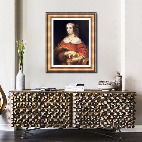 INVIN ART Framed Canvas Art Giclee Print Series#082 by Rembrandt Harmenszoon van Rijn Wall Art Living Room Home Office Decorations