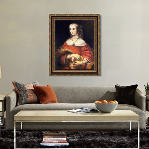 INVIN ART Framed Canvas Art Giclee Print Series#082 by Rembrandt Harmenszoon van Rijn Wall Art Living Room Home Office Decorations