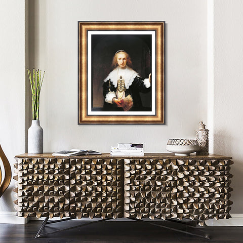 INVIN ART Framed Canvas Art Giclee Print Series#083 by Rembrandt Harmenszoon van Rijn Wall Art Living Room Home Office Decorations