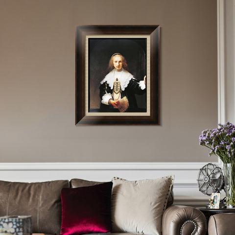 INVIN ART Framed Canvas Art Giclee Print Series#083 by Rembrandt Harmenszoon van Rijn Wall Art Living Room Home Office Decorations