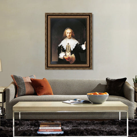 INVIN ART Framed Canvas Art Giclee Print Series#083 by Rembrandt Harmenszoon van Rijn Wall Art Living Room Home Office Decorations