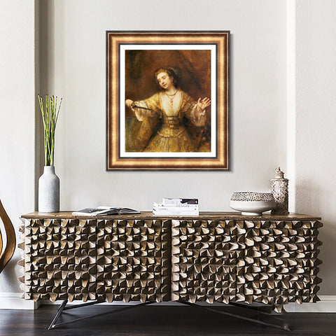 INVIN ART Framed Canvas Art Giclee Print Series#084 by Rembrandt Harmenszoon van Rijn Wall Art Living Room Home Office Decorations