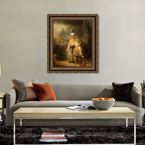 INVIN ART Framed Canvas Art Giclee Print Series#086 by Rembrandt Harmenszoon van Rijn Wall Art Living Room Home Office Decorations