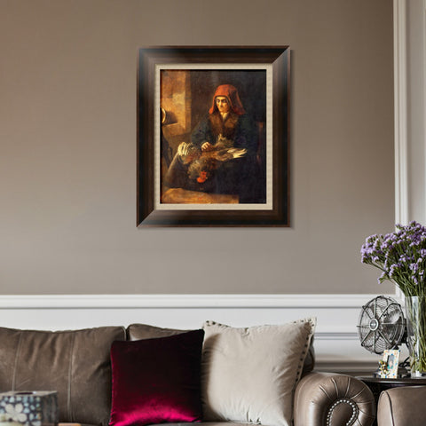 INVIN ART Framed Canvas Art Giclee Print Series#087 by Rembrandt Harmenszoon van Rijn Wall Art Living Room Home Office Decorations