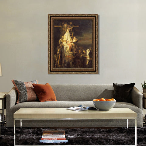 INVIN ART Framed Canvas Art Giclee Print Series#088 by Rembrandt Harmenszoon van Rijn Wall Art Living Room Home Office Decorations