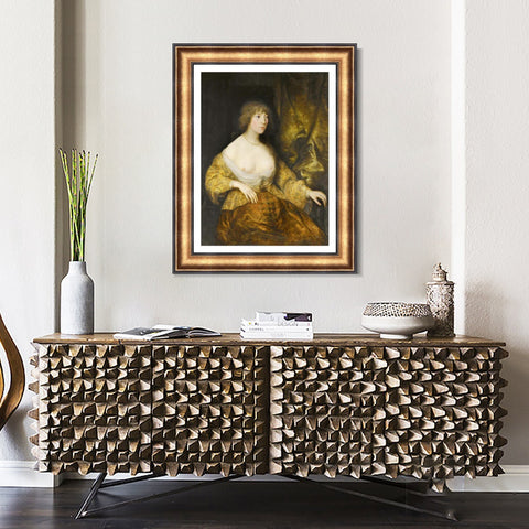 INVIN ART Framed Canvas Art Giclee Print Series#090 by Rembrandt Harmenszoon van Rijn Wall Art Living Room Home Office Decorations