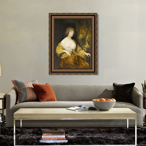 INVIN ART Framed Canvas Art Giclee Print Series#090 by Rembrandt Harmenszoon van Rijn Wall Art Living Room Home Office Decorations
