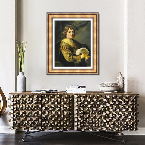 INVIN ART Framed Canvas Art Giclee Print Series#091 by Rembrandt Harmenszoon van Rijn Wall Art Living Room Home Office Decorations