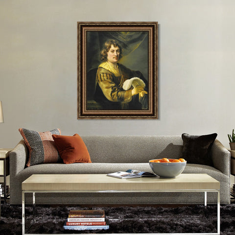 INVIN ART Framed Canvas Art Giclee Print Series#091 by Rembrandt Harmenszoon van Rijn Wall Art Living Room Home Office Decorations