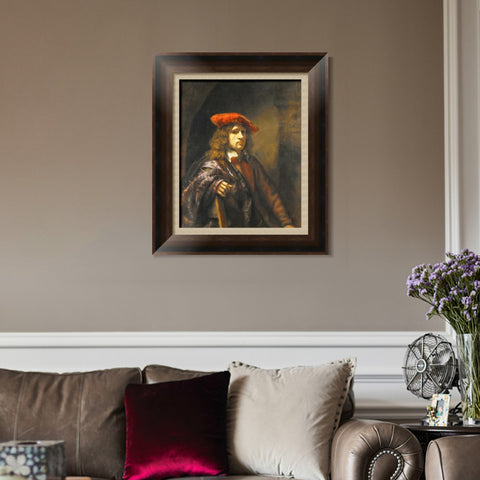 INVIN ART Framed Canvas Art Giclee Print Series#092 by Rembrandt Harmenszoon van Rijn Wall Art Living Room Home Office Decorations
