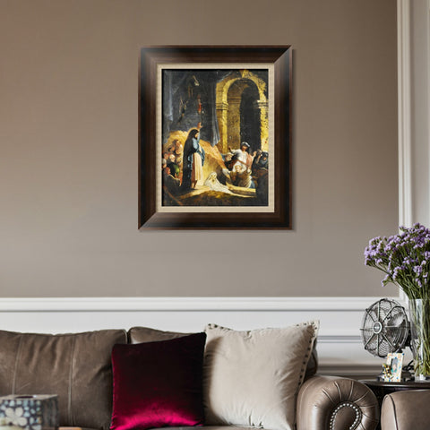 INVIN ART Framed Canvas Art Giclee Print Series#093 by Rembrandt Harmenszoon van Rijn Wall Art Living Room Home Office Decorations