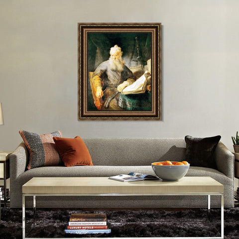 INVIN ART Framed Canvas Art Giclee Print Series#094 by Rembrandt Harmenszoon van Rijn Wall Art Living Room Home Office Decorations