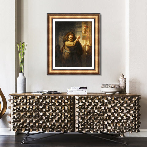 INVIN ART Framed Canvas Art Giclee Print Series#095 by Rembrandt Harmenszoon van Rijn Wall Art Living Room Home Office Decorations