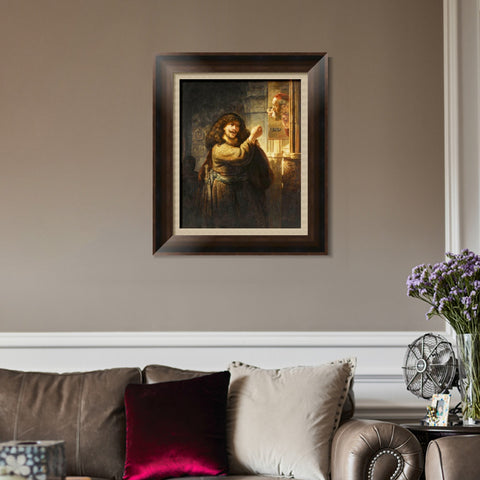 INVIN ART Framed Canvas Art Giclee Print Series#095 by Rembrandt Harmenszoon van Rijn Wall Art Living Room Home Office Decorations