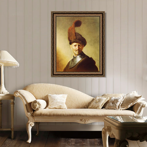 INVIN ART Framed Canvas Art Giclee Print Series#101 by Rembrandt Harmenszoon van Rijn Wall Art Living Room Home Office Decorations