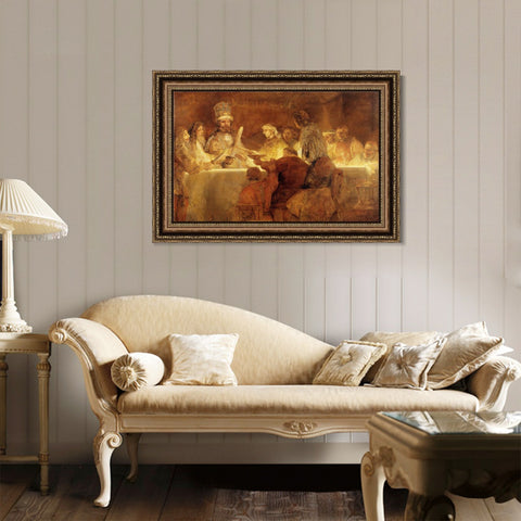 INVIN ART Framed Canvas Art Giclee Print Series#102 by Rembrandt Harmenszoon van Rijn Wall Art Living Room Home Office Decorations