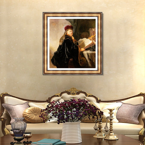INVIN ART Framed Canvas Art Giclee Print Series#104 by Rembrandt Harmenszoon van Rijn Wall Art Living Room Home Office Decorations