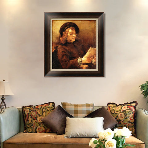 INVIN ART Framed Canvas Art Giclee Print Series#105 by Rembrandt Harmenszoon van Rijn Wall Art Living Room Home Office Decorations