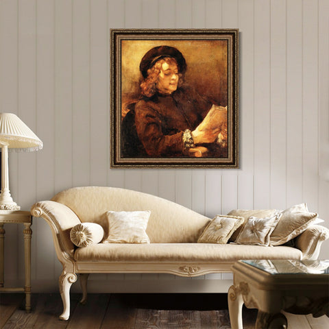 INVIN ART Framed Canvas Art Giclee Print Series#105 by Rembrandt Harmenszoon van Rijn Wall Art Living Room Home Office Decorations