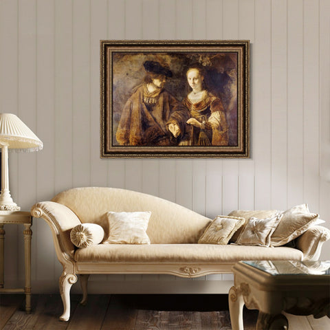 INVIN ART Framed Canvas Art Giclee Print Series#108 by Rembrandt Harmenszoon van Rijn Wall Art Living Room Home Office Decorations