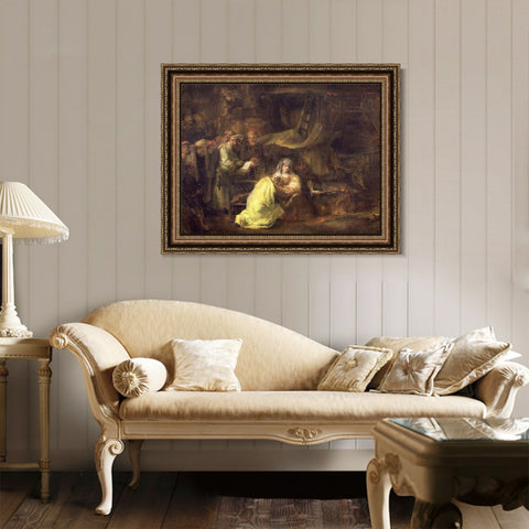 INVIN ART Framed Canvas Art Giclee Print Series#110 by Rembrandt Harmenszoon van Rijn Wall Art Living Room Home Office Decorations