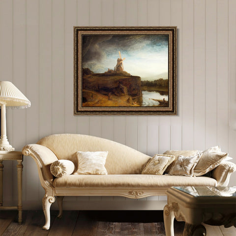 INVIN ART Framed Canvas Art Giclee Print Series#112 by Rembrandt Harmenszoon van Rijn Wall Art Living Room Home Office Decorations