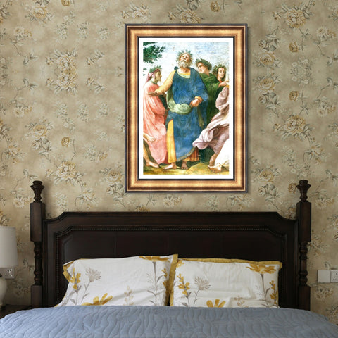 INVIN ART Framed Canvas Art Giclee Print Series#003 by Raphael/Raffaello Sanzio Wall Art Living Room Home Office Decorations