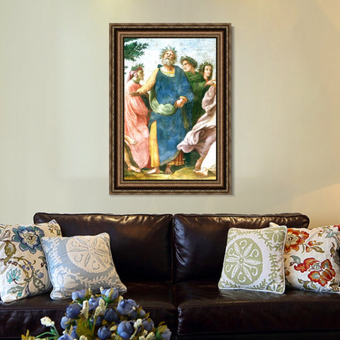 INVIN ART Framed Canvas Art Giclee Print Series#003 by Raphael/Raffaello Sanzio Wall Art Living Room Home Office Decorations