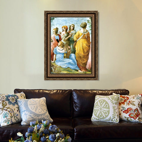 INVIN ART Framed Canvas Art Giclee Print Series#004 by Raphael/Raffaello Sanzio Wall Art Living Room Home Office Decorations