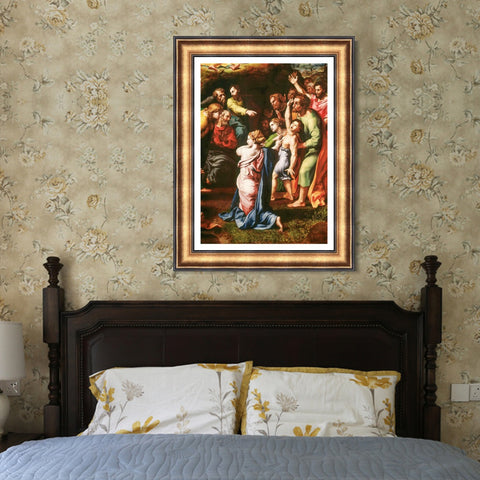 INVIN ART Framed Canvas Art Giclee Print Series#007 by Raphael/Raffaello Sanzio Wall Art Living Room Home Office Decorations