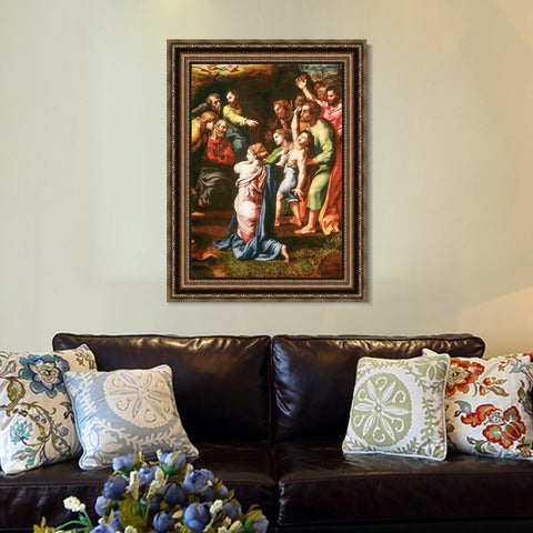 INVIN ART Framed Canvas Art Giclee Print Series#007 by Raphael/Raffaello Sanzio Wall Art Living Room Home Office Decorations