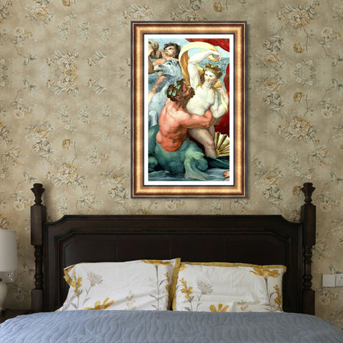 INVIN ART Framed Canvas Art Giclee Print Series#008 by Raphael/Raffaello Sanzio Wall Art Living Room Home Office Decorations