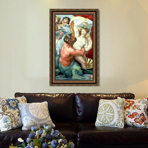 INVIN ART Framed Canvas Art Giclee Print Series#008 by Raphael/Raffaello Sanzio Wall Art Living Room Home Office Decorations