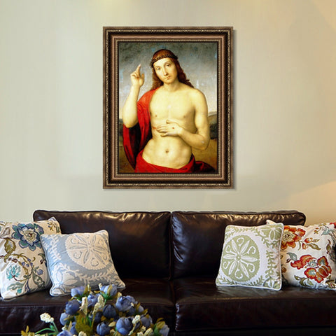 INVIN ART Framed Canvas Art Giclee Print Series#016 by Raphael/Raffaello Sanzio Wall Art Living Room Home Office Decorations