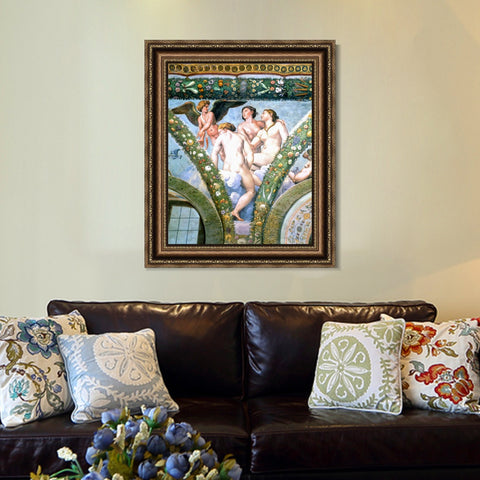 INVIN ART Framed Canvas Art Giclee Print Series#017 by Raphael/Raffaello Sanzio Wall Art Living Room Home Office Decorations