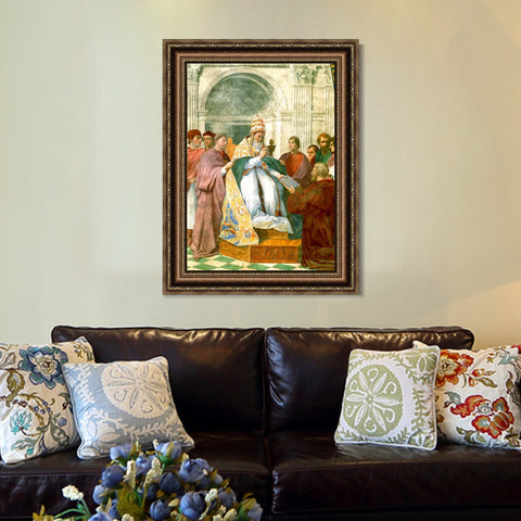 INVIN ART Framed Canvas Art Giclee Print Series#019 by Raphael/Raffaello Sanzio Wall Art Living Room Home Office Decorations