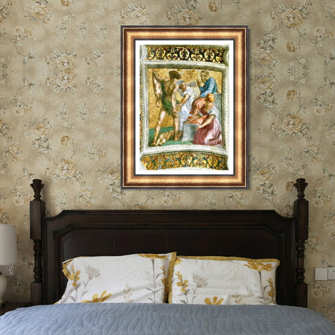 INVIN ART Framed Canvas Art Giclee Print Series#023 by Raphael/Raffaello Sanzio Wall Art Living Room Home Office Decorations