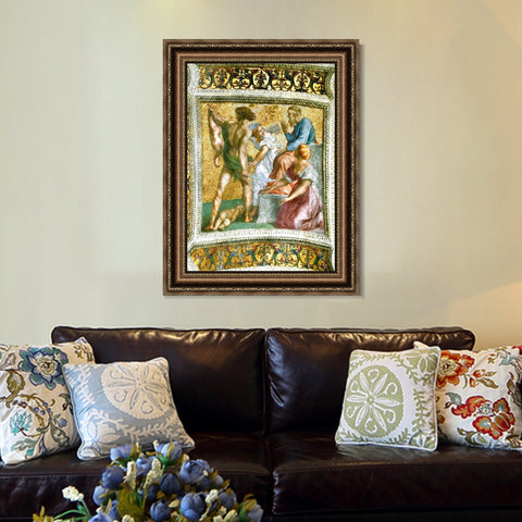 INVIN ART Framed Canvas Art Giclee Print Series#023 by Raphael/Raffaello Sanzio Wall Art Living Room Home Office Decorations