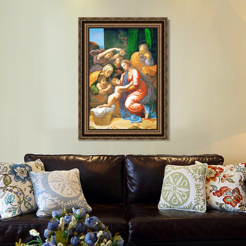 INVIN ART Framed Canvas Art Giclee Print Series#026 by Raphael/Raffaello Sanzio Wall Art Living Room Home Office Decorations