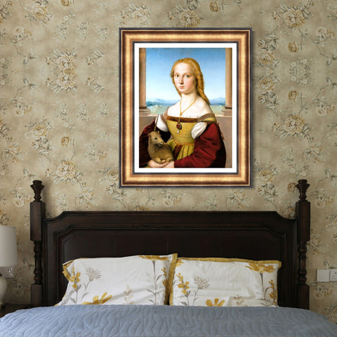 INVIN ART Framed Canvas Art Giclee Print Series#027 by Raphael/Raffaello Sanzio Wall Art Living Room Home Office Decorations