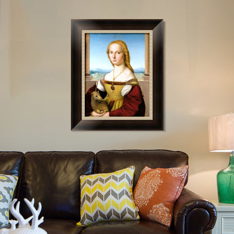 INVIN ART Framed Canvas Art Giclee Print Series#027 by Raphael/Raffaello Sanzio Wall Art Living Room Home Office Decorations