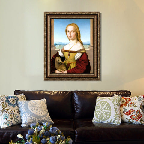 INVIN ART Framed Canvas Art Giclee Print Series#027 by Raphael/Raffaello Sanzio Wall Art Living Room Home Office Decorations