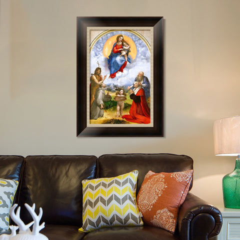 INVIN ART Framed Canvas Art Giclee Print Series#030 by Raphael/Raffaello Sanzio Wall Art Living Room Home Office Decorations