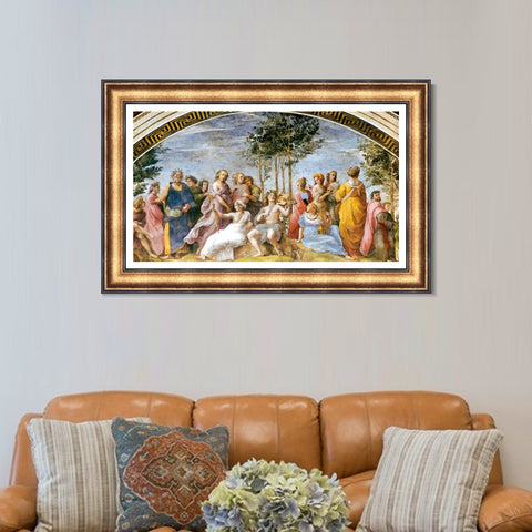 INVIN ART Framed Canvas Art Giclee Print Series#040 by Raphael/Raffaello Sanzio Wall Art Living Room Home Office Decorations