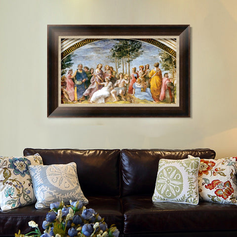 INVIN ART Framed Canvas Art Giclee Print Series#040 by Raphael/Raffaello Sanzio Wall Art Living Room Home Office Decorations