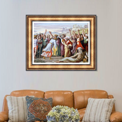 INVIN ART Framed Canvas Art Giclee Print Series#043 by Raphael/Raffaello Sanzio Wall Art Living Room Home Office Decorations
