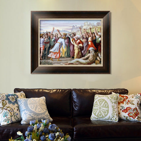 INVIN ART Framed Canvas Art Giclee Print Series#043 by Raphael/Raffaello Sanzio Wall Art Living Room Home Office Decorations