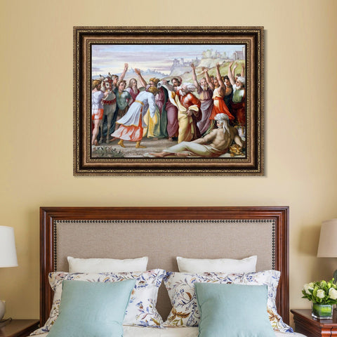 INVIN ART Framed Canvas Art Giclee Print Series#043 by Raphael/Raffaello Sanzio Wall Art Living Room Home Office Decorations